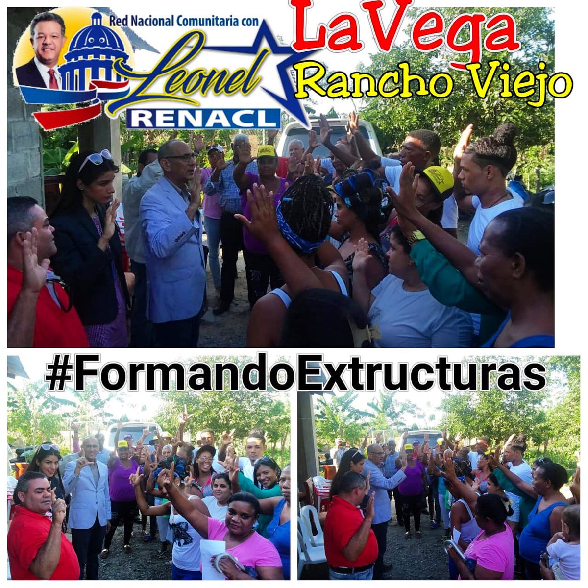 jurenacl's tweet photo. Juramentacion La Vega
#FormandoExtructura
El Presidente de la Red Nacional Comunitaria con Leonel (RENACL), Dr. Javier Dotel y el Secretario General Antonio Abreu juramentaron el equipo del Distrito Municipal Rancho Viejo sección Maguey, La Vega https://t.co/XZniSM0pae
