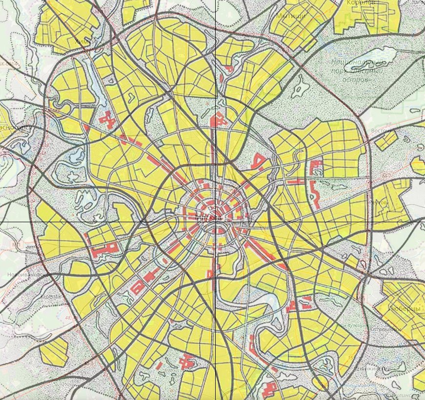 Схема генерального плана москвы