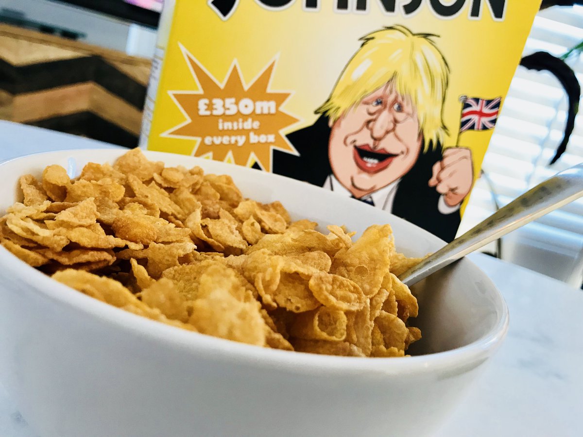 You get £350m inside every box of Brexit Cereals!!! (Or maybe not) #BrexitCereals #brexit #eu #brexitdeal #breakfast #politics #xmasgifts #noveltypresent #cereals