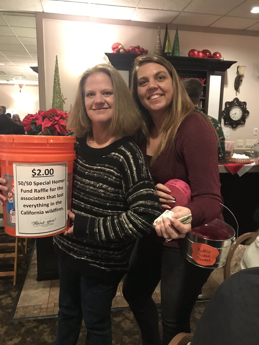 JuanitaQ1's tweet photo. Today at our Holiday party, Team 2727 raised over $620 Homer funds for our friends in California who was impacted by the fires.  Our way of saying you’re in our thoughts #MW4CALWF @bobsaniga @XKerrigan @paulkassab25 @SWHR33 @HouleHeather https://t.co/ri7kPM2tnR