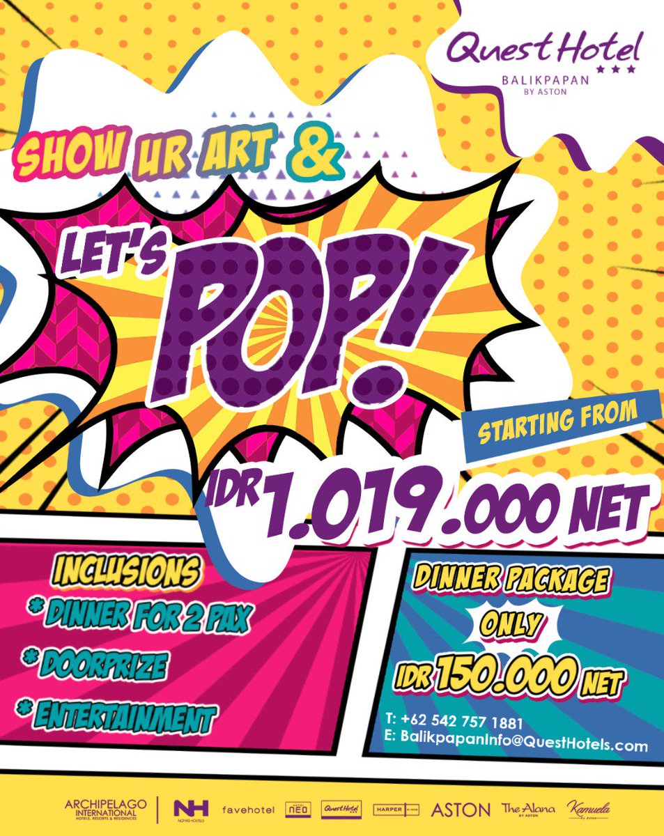 Show ur art and lets pop! Booked now for early bird promo :)