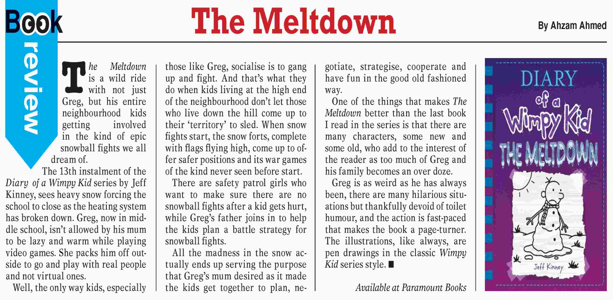 تويتر Paramount Books على تويتر Dawn Young World Dairy Of A Wimpy Kid The Meltdown Available At Paramount Books Paramount Schools Fiction Humor Childrenfiction Dawn Youngworld T Co Hd7jzr2tyg