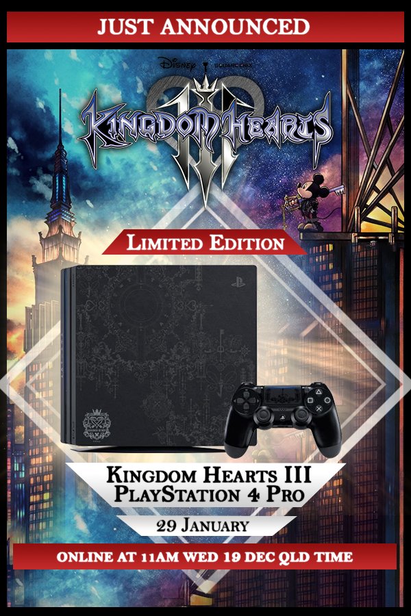 Eb Games Australia Hi Jared The Kingdom Hearts Iii Limited Edition Ps4 Pro Bundle Includes A Deluxe Edition Copy Of Kingdom Hearts Iii Eve
