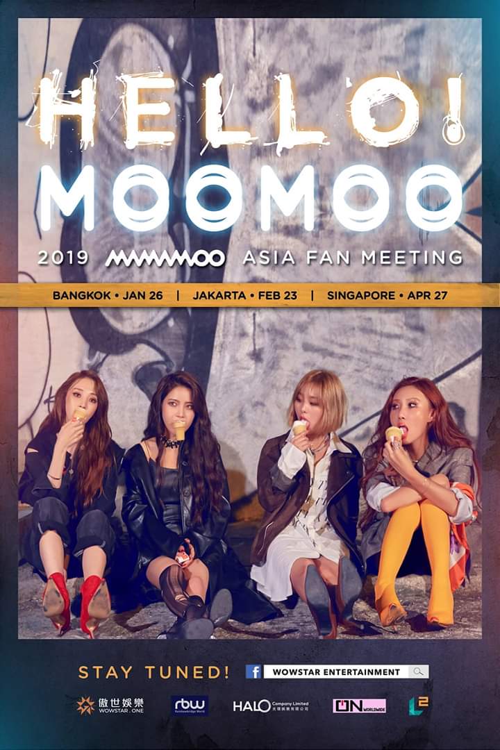 [#MAMAMOOinSG] MOOMOOs in Singapore 🇸🇬!!! Here's long awaited news for you! Girl Crush @RBW_MAMAMOO will be dropping by our sunny island on 27 April 2019 (Saturday) for their exclusive [HELLO! MOOMOO] Asia Fan Meeting tour! 😍 Stay tuned for more details! #MAMAMOO #마마무