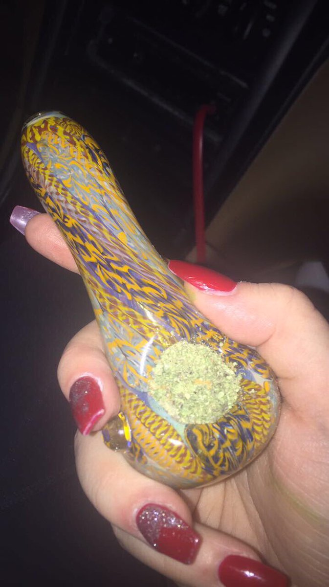 Babe loves his new pipe😍hits so well💨✌🏻#weedlife #pipe #420couple #StonerGals