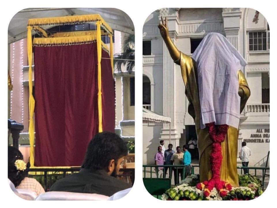 pravin_kj's tweet photo. படம் 1:- வாழும்வரை மக்களுக்காக வாழ்ந்த தலைவனுக்கு கிடைக்கும் அங்கிகாரம் 👇

படம் 2:- அடிமைகள் கூடாரத்தில் அவர்களை ஆட்டிவைக்கும் வித்தைக்காரனாக இருந்தவருக்கு கிடைக்கும் அங்கிகாரம்👇

#StatueOfKalaignar 
#StatueOfHumanity @isai_ @kvmuthuramaling @gokula15sai https://t.co/94CZjiFwpE