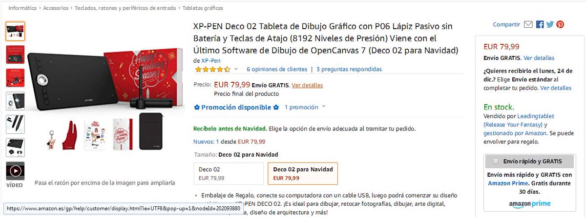 XPPen_Spain's tweet photo. #Oferta de #Deco02 en #Amazon
#Descuento:21%
Precio:63,99€
Tiempo:17/12 11:25——23:25 MET
Enlace:https://t.co/1WUnVHbbtD
#pentablet #XPPen #Discounts #Sales #tabletagráfica #deal #barato https://t.co/AA34LwgNLD