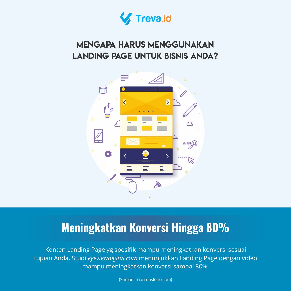 treva_id's tweet photo. Have you got your own Landing Page for your business?
It helps you a lot in helping you sell your product/service to customers 24 hours a day.

#trevaid #treva #wordpressdeveloper #instantweb #jogja #indonesia https://t.co/QkQLbHdekQ