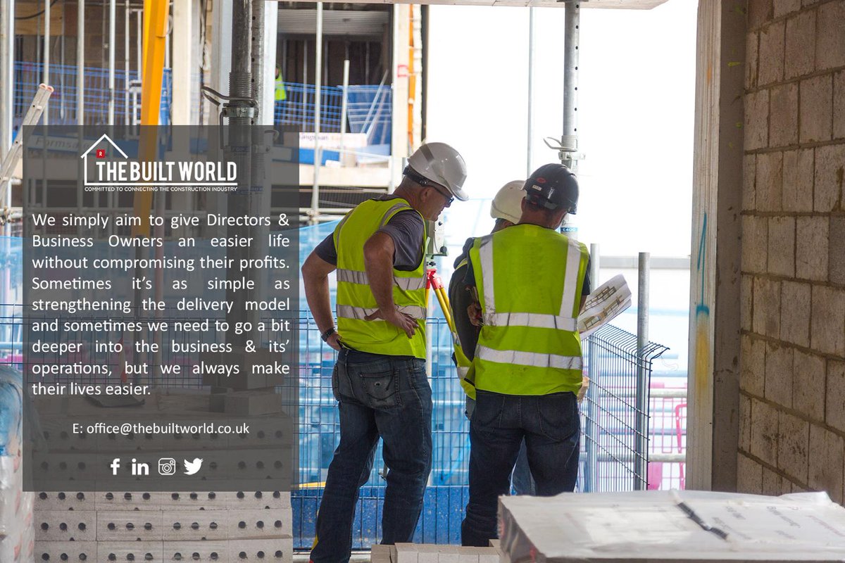 thebuiltworld's tweet photo. “We simply aim to give Directors &amp; Business Owners an easier life without compromising their profits” - The Built World
#Mondaymotivation #TheBuiltWorld #Construction https://t.co/RmhfWuaiXj