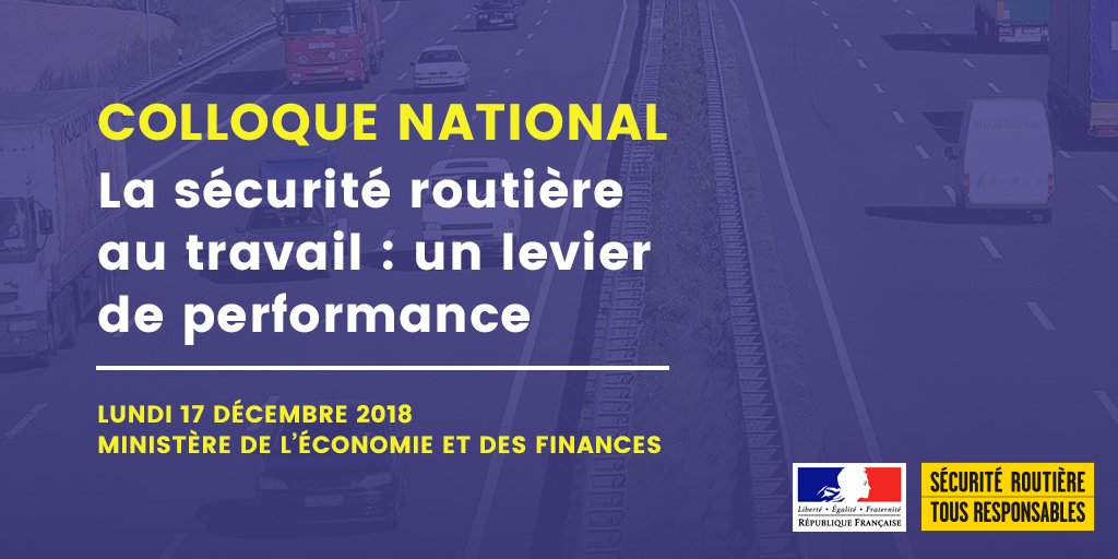 🔴 [Livetweet] Toute la journée, suivez notre Colloque national sur la sécurité routière au travail en direct de <a href="/Economie_Gouv/">Ministère de l'Économie et des Finances</a> avec le #SécuritéRoutièreAuTravail