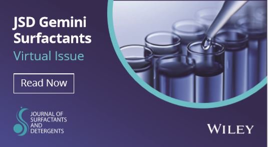 Wiley_Chemistry's tweet photo. Read Now: Journal of Surfactants and Detergents Virtual Issue Gemini Surfactants @aocs https://t.co/aMtZSlnVAI https://t.co/7aRkZ6iYC8