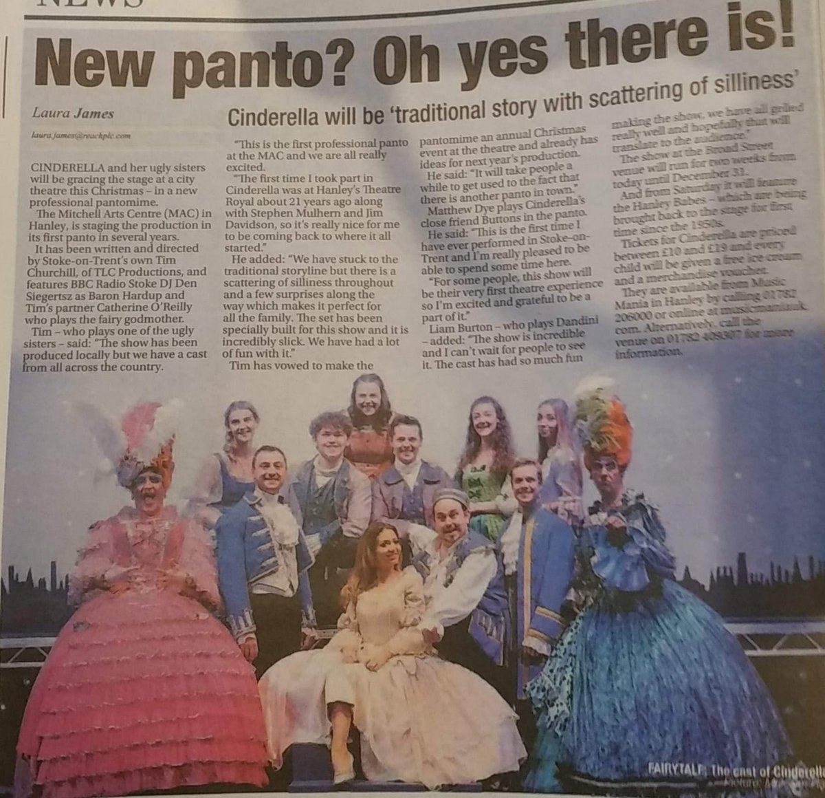 Front page news. Come and see this fantastic new panto .
01782 206 000
01782 409 307
#StokeonTrent
#Staffordshire
#panto
<a href="/den_siegertsz/">Den Siegertsz</a> <a href="/BBCRadioStoke/">BBC Stoke & Staffordshire</a> <a href="/Mitchell_Arts/">Mitchell Arts Centre</a> <a href="/WhatsOnStaffs/">Staffordshire What's On</a> 
<a href="/Sotlive/">StokeonTrentLive</a> 
<a href="/BiscuitNews/">Gingerbread Centre</a> <a href="/NewcastleBID/">Newcastle-under-Lyme</a> <a href="/musicmaniastoke/">Music Mania</a> 
@Jrwootton 
<a href="/EdCostello94/">Edward Eric</a>
