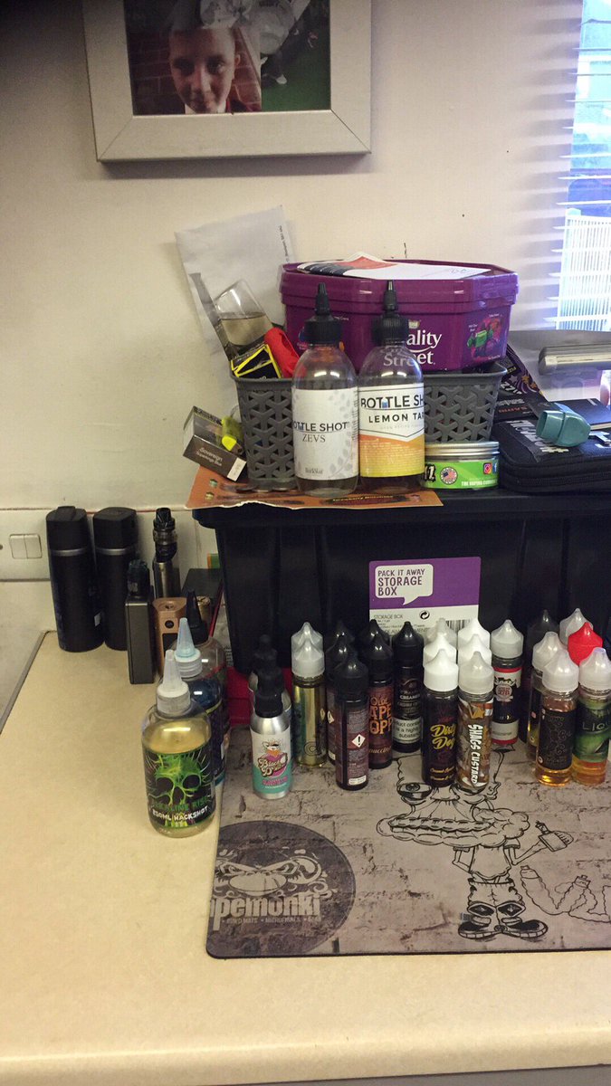 Well one of our admins have been hard at work cleaning up haha #vape #vapeside #driphacks
