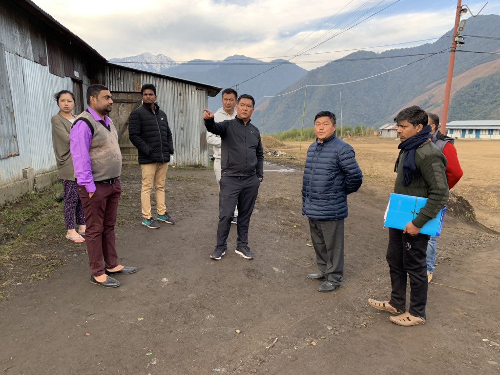 PemaKhanduBJP's tweet photo. Made an inspection of Jawahar Navodyaya Vidyalaya, Anini today. Shocked by the dilapidated school buildings being run from a temporary structure. Interacted with students &amp; staffs and assured to pursue with GOI &amp; JNV authorities in Delhi for permanent infrastructure. @PMOIndia https://t.co/7iSDlz75tL