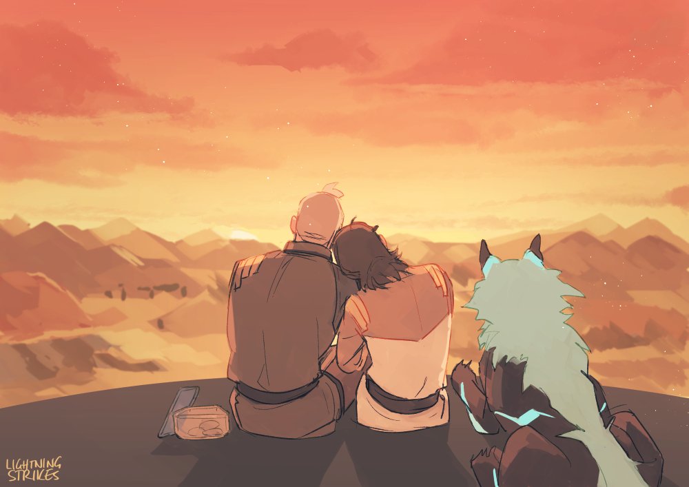 (sheith) Be with the ones you love.
Shiro was running a little late but he managed to snag Hunk's cookies along the way.