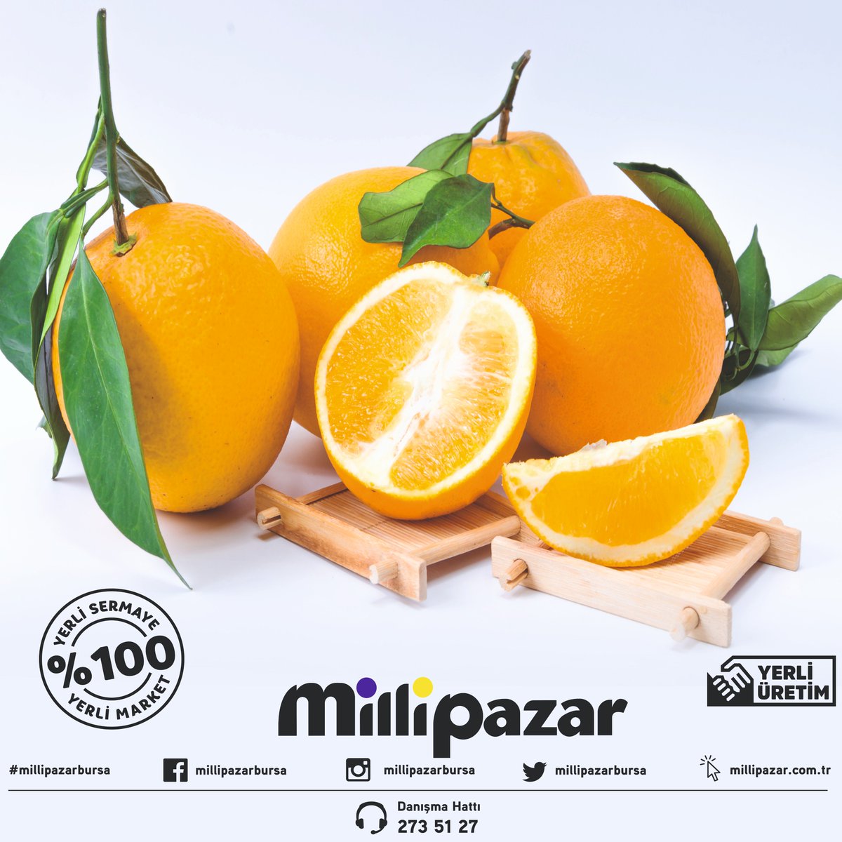 MilliPazarBursa's tweet photo. Yüksek C vitamini içerdiğinden günde tüketilen iki orta boy portakal vücudun gün boyu ihtiyacı olan C vitamininin yüzde yüzünü karşılar. 
#millipazar #iyikiburdayım #bursanınençılgınmarketi #portakal #enerjideposu #kış https://t.co/sPqOY3bQio