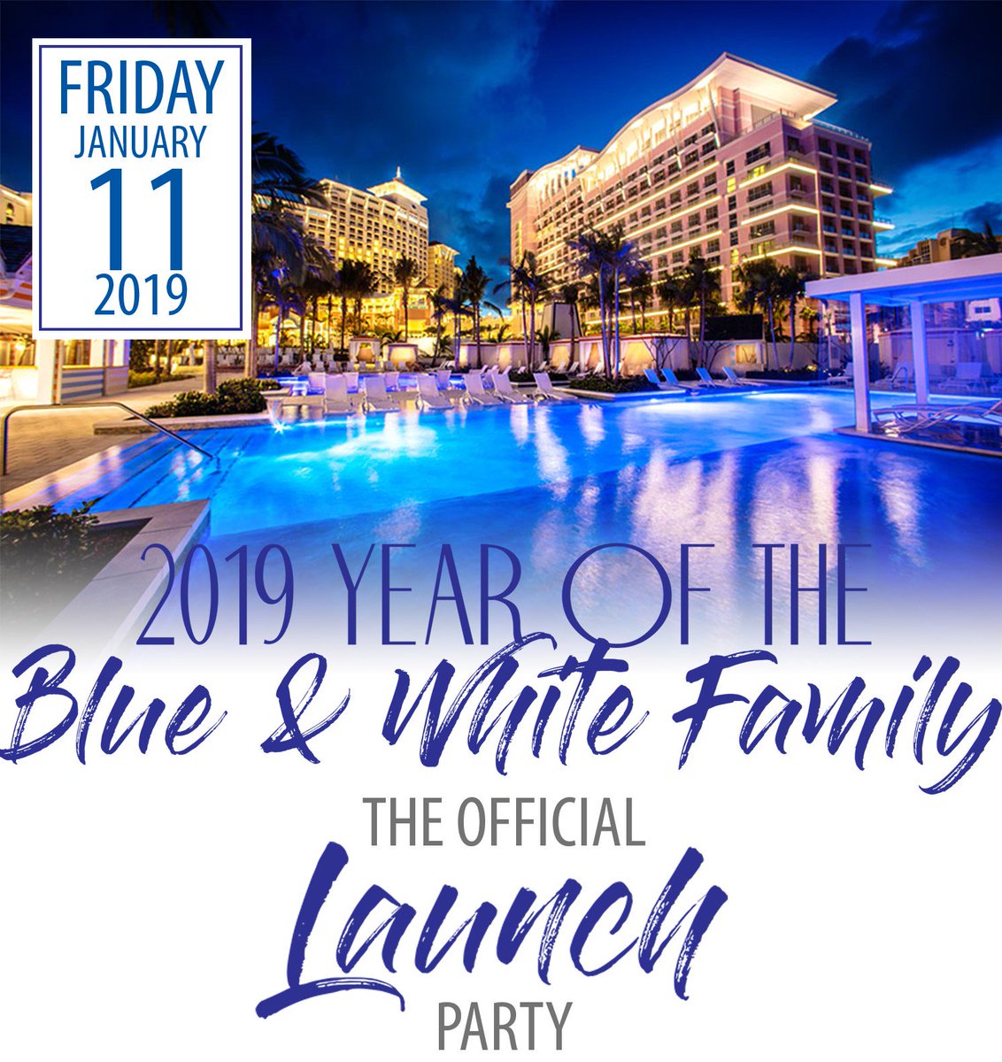 ZPhiB2020's tweet photo. Are you attending the 2019 National Executive Board Meeting or will you be in Nassau, Bahamas on Fri. 1/11/19. Please JOIN US for the Blue and White Takeover - 2019 Centennial Launch Event! Tickets and more info: https://t.co/uDFY1s0NQu https://t.co/wNQXxsP5mI