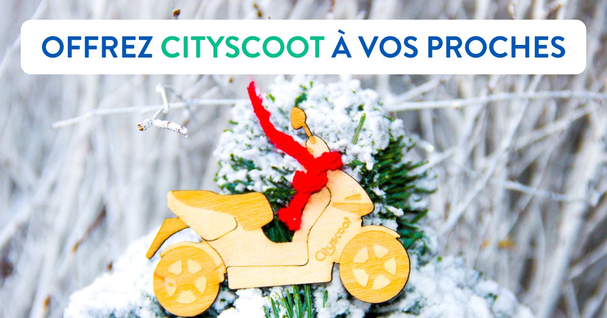 #CityscootxChristmas

À Noël, glissez des minutes Cityscoot et un mini scoot en bois sous le sapin ! 🎄🎁

➡️ cityscoot.eu/noel/

Conseil malin : si vous parrainez de futurs CityRiders en leur offrant ce cadeau, c'est 30 minutes gratuites en plus pour vous et pour eux ! 😉