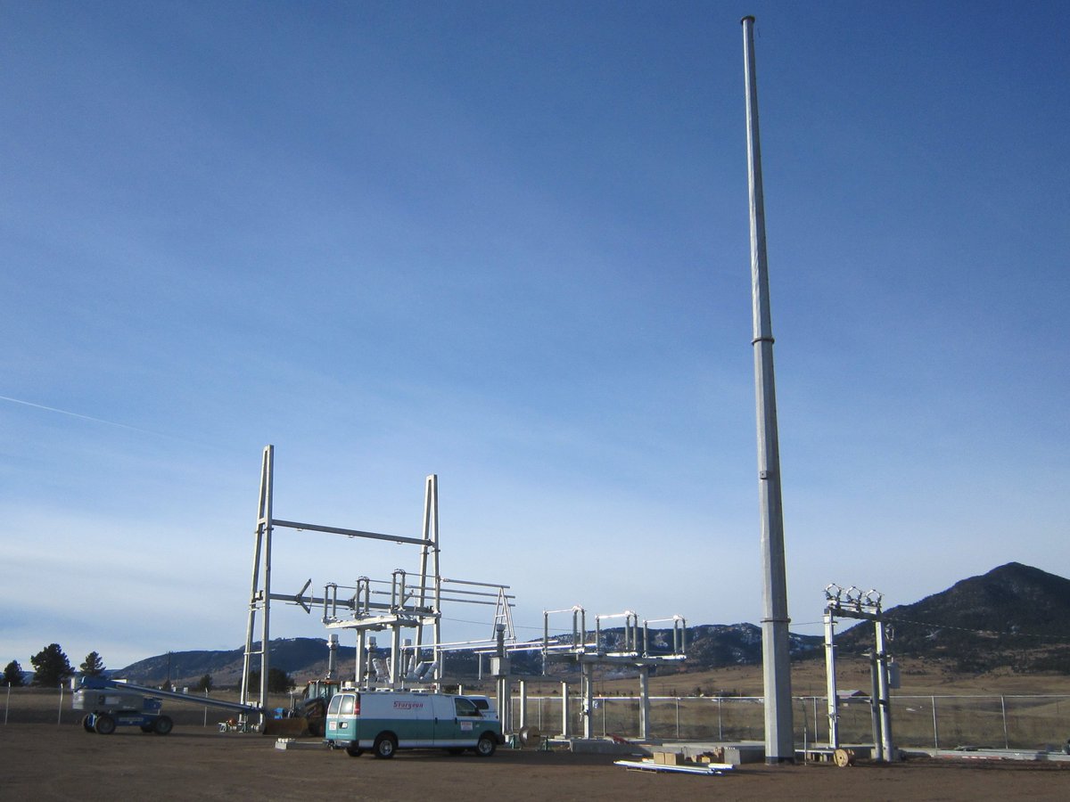 NREL_MechTherm's tweet photo. Double the pleasure, double the generating capacity. Construction is underway to upgrade @NREL's #generationcapacity at the NWTC from 10 MW to 19.9 MW. When complete in Nov 2019, more megawatt-scale research on #solarpower, batteries, and #windpower can occur simultaneously. https://t.co/bHT19sJgzP