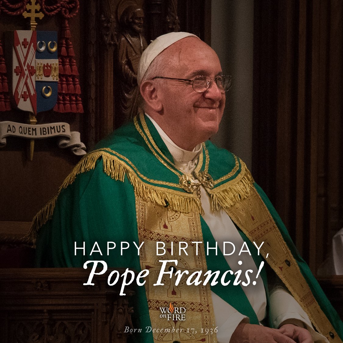 Happy birthday, Pope Francis! Please join me in praying for the Holy Father today. 