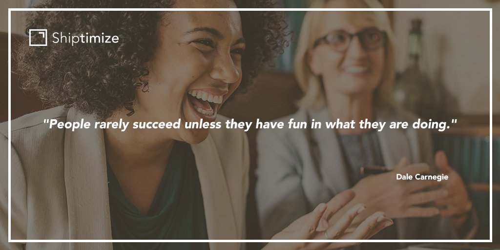 shiptimize_es's tweet photo. Las personas raramente tienen éxito a menos que se diviertan en lo que están haciendo. - Dale Carnegie
#FelizJueves #emprendimiento #liderazgo #quoteoftheday #bestquotes #inspirationalquotes #shiptimize https://t.co/ZiWgaDixCL