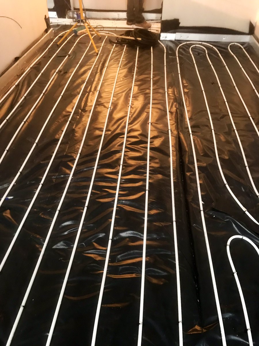 On site with Nelson H&amp;P &amp; <a href="/Mark_Mills2177/">Mark Mills</a>. First, #underfloorheating job using <a href="/floortherm/">Floortherm Renewables</a> products, Nice!! #workingtogether