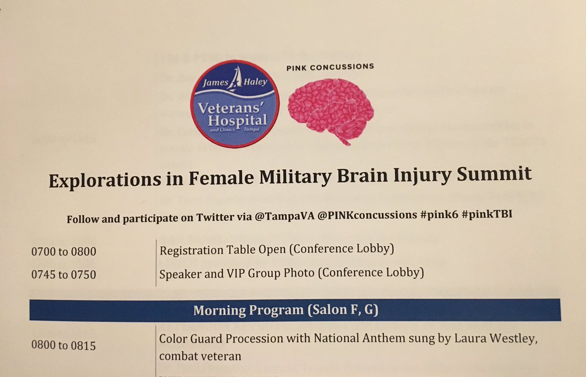 VA_CINDRR's tweet photo. So honored to be at Female Military Brain Injury Summit.  #pinkconcussions #tbi https://t.co/PQmQsfAWtv