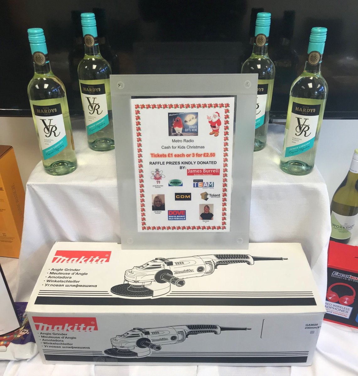 Tolentplc's tweet photo. It's lunchtime in the office but today we aren't having a normal lunch. Today we are supporting @metroradiouk's Mission Christmas by having our own buffet, donations and raffle. Massive thank you to @jamesburrellltd for Kindly donating the raffle prizes. https://t.co/7cKeUo64hB