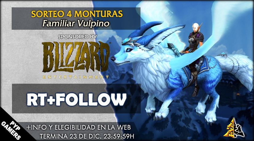WowChakra's tweet photo. ¡Sorteamos 4 monturas Familiar Vulpino!

▶️RT+Follow
🗓 Acaba 23 Dic 23:59:59h
🔹Patrocinado por Blizzard

📄Bases: https://t.co/g3fD0EaHLY https://t.co/Yb7n7WhKQ8
