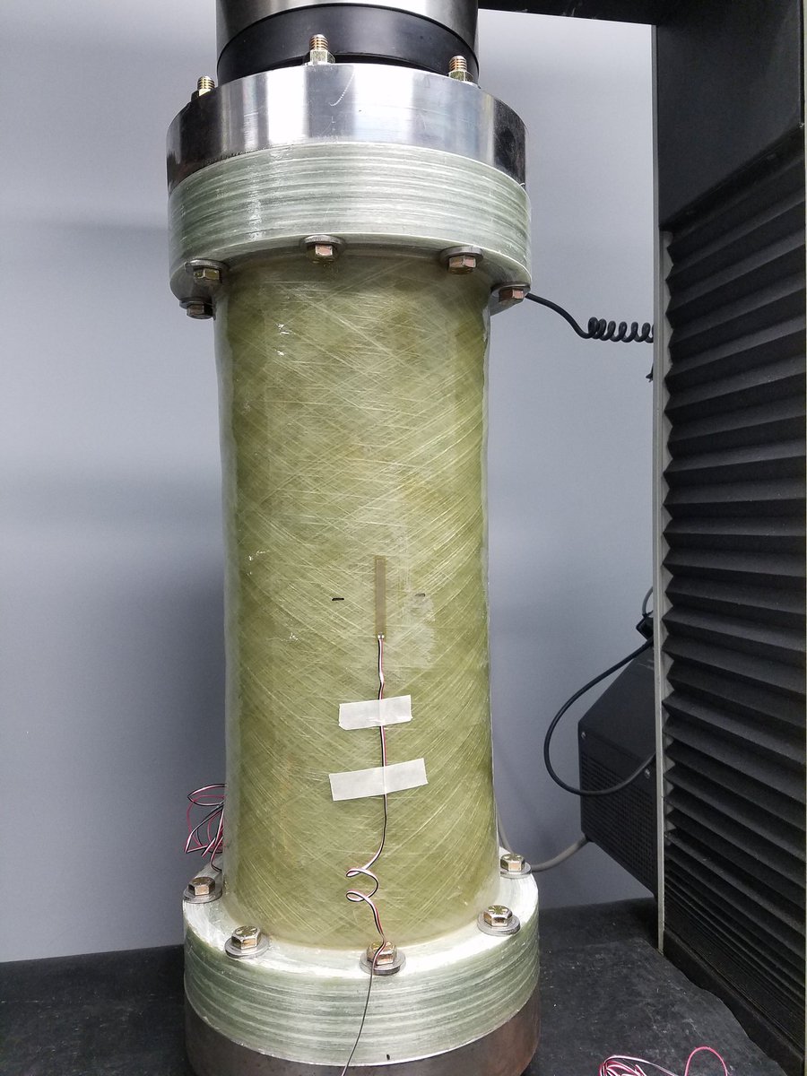 When determining true fiberglass pipe stretching under load a Micro-Measurements 20CBW strain gage is the way to go! #bcomtesting  #MicroMeasurements #whenstretchingmatters