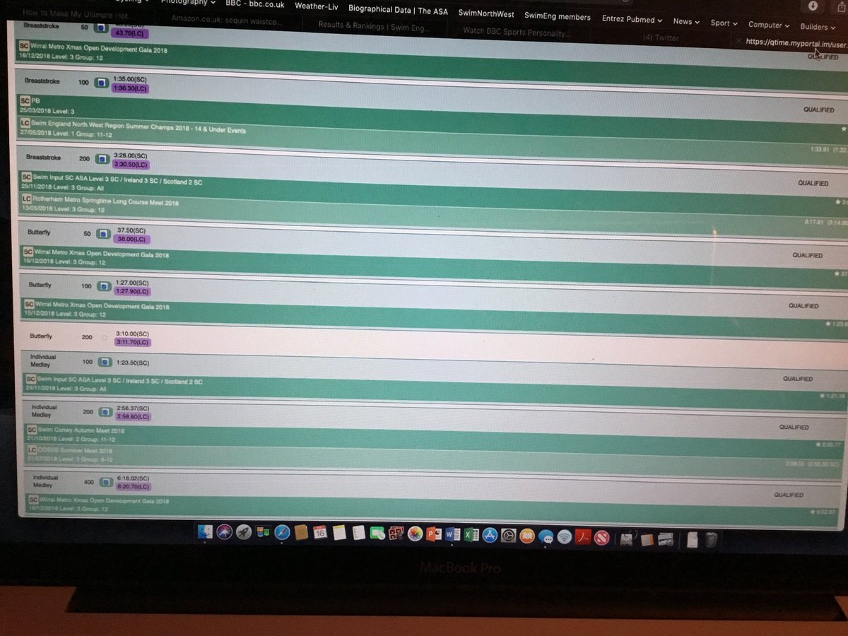 lford_louise's tweet photo. Liking the look of all the green qualifying times for @BenJ_swimmer for @SwimCheshire counties 2019, itβs going to be busy in Jan/Feb, thanks @Q_ti_me for making it so easy to track the times #swimming #qualifyingtimes #countyswimming @wirralmetro @HoylakeASC https://t.co/dpzUhMpVK2