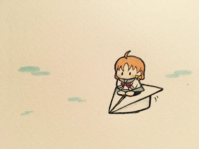 紙飛行機と千歌ちゃん✈️ 