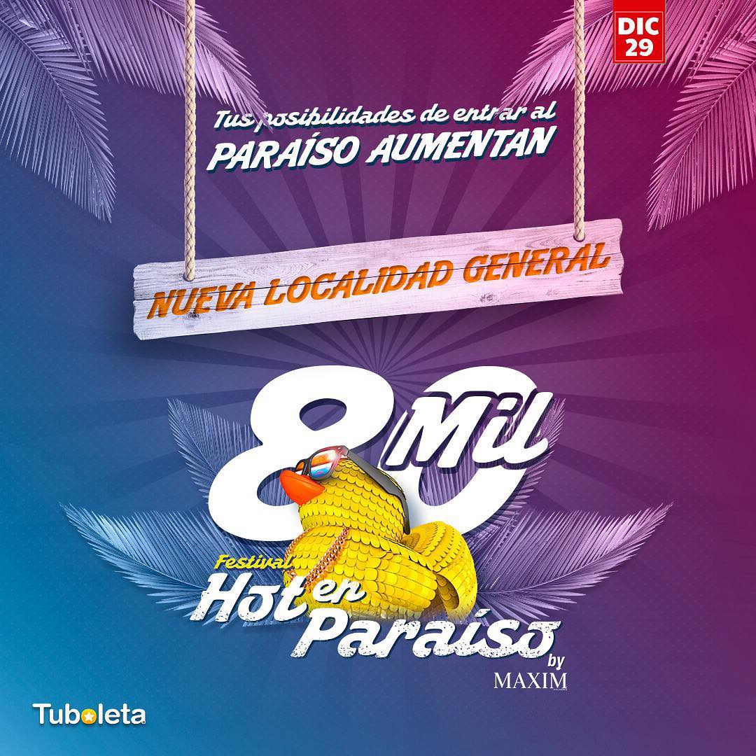 naganicol's tweet photo. 🌴a menos de 15 días para bailar, cantar y disfrutar #HotEnParaiso🌴
 29 de diciembre desde las 11:00 AM 🙌💥🙌 
@zionylennoxpr @KarolGmusic Trapical Minds @MAGICJUANELDURO 
@OmarGeles @Legarda @AcidoPantera @weareblackmambo 
🌴☀️👙🌴☀️👙🌴
Entradas en https://t.co/2vJgPgV1wH https://t.co/XccBnAsgtE