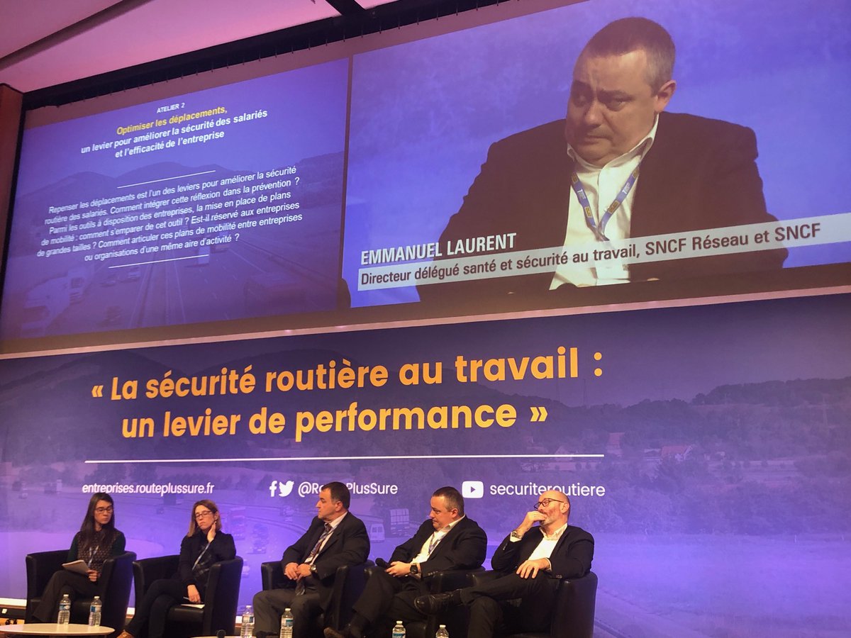 #SecuriteRoutiereAuTravail
« Pour inciter les employés SNCF à utiliser le train, mode de déplacement sûr, les heures de début et de fin des réunions sont fixées en fonction des heures d’arrivée et de départ des trains ».
« Malin » commente une intervenante 😊