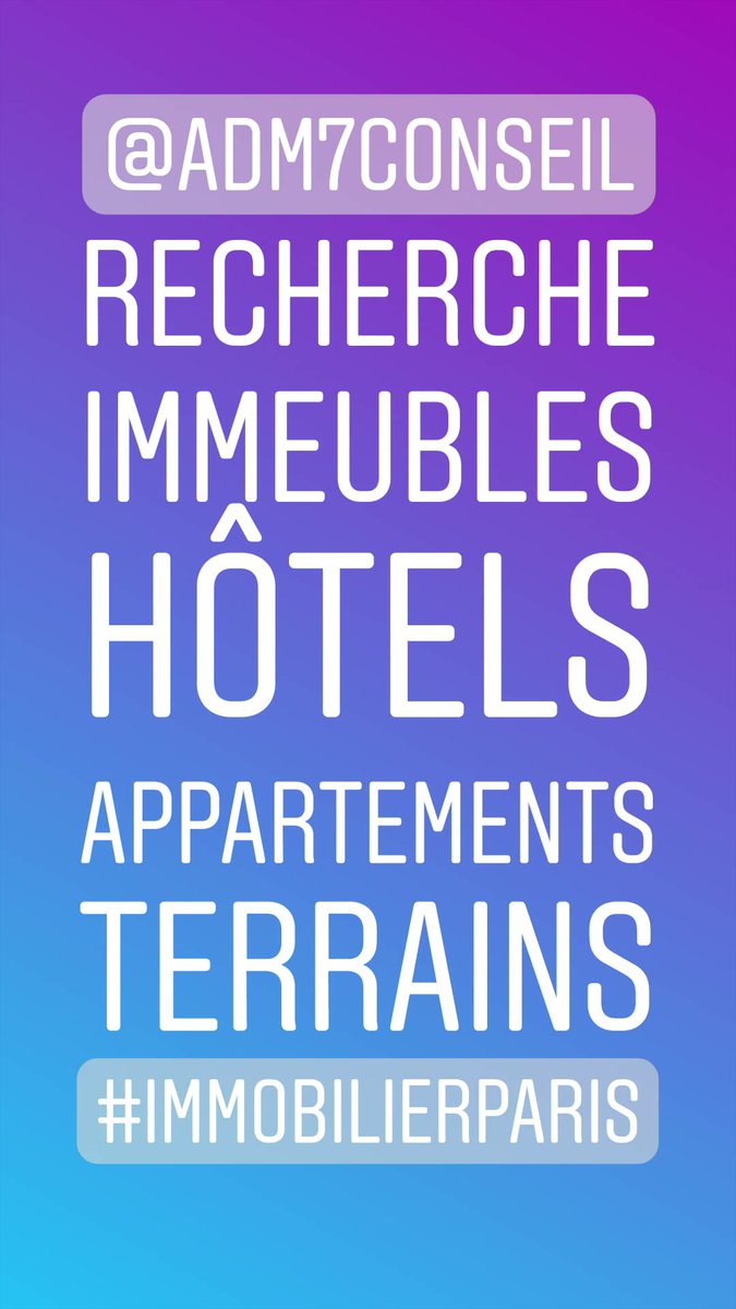 ADM7CONSEIL's tweet photo. ADM7 RECHERCHE 

Immeubles, Hôtels, Hôtels particulier, Bureaux,  Lots d'appartements, Terrains ect...

Lieux: Île de France 

💶COMMISSION ATTRACTIVE

#recherche #immo #immobilier #cherche #achat #vente #appartement #hotel #terrain #immeuble #bureaux #paris #idf #annonce https://t.co/6ifTyz73NM