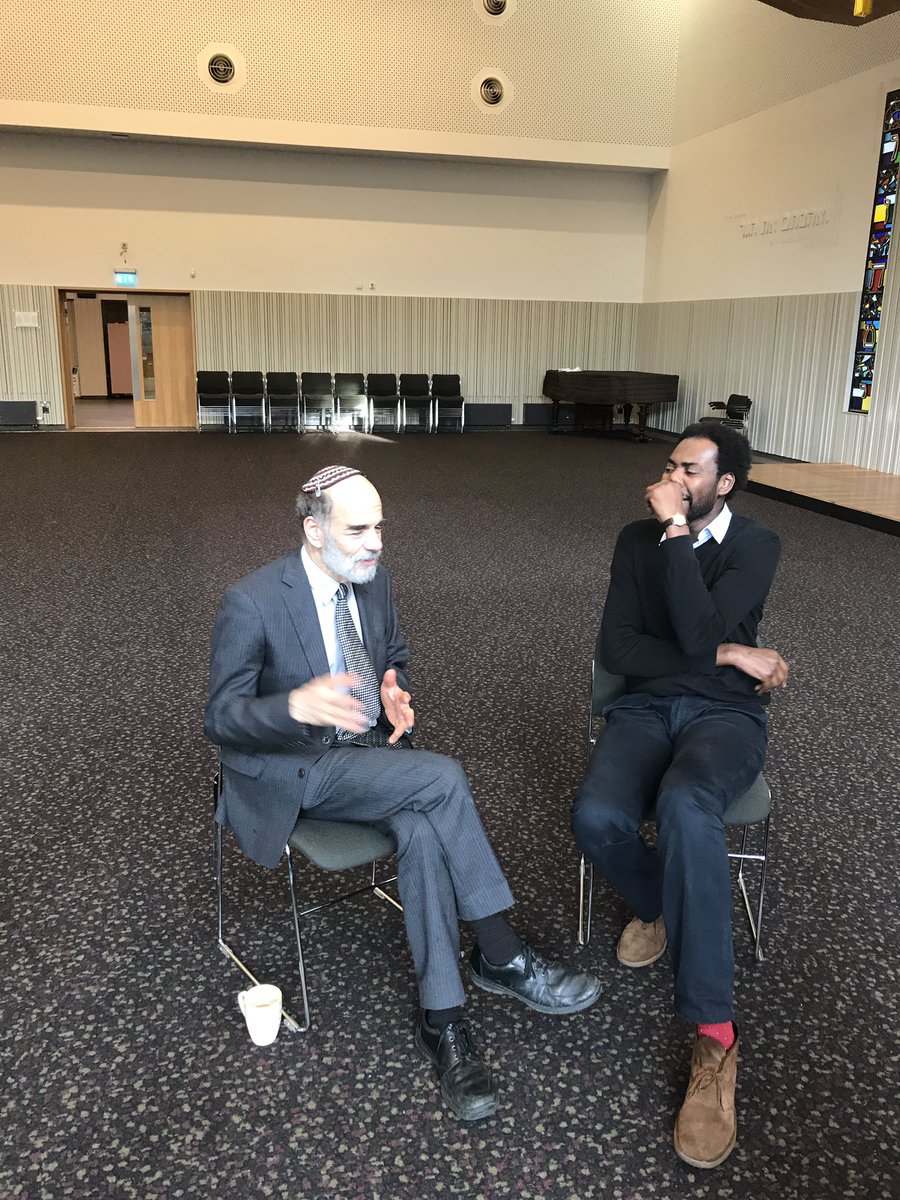 MAAS_UK's tweet image. Capturing a beautiful moment of laughter between Rabbi Jonathan Wittenberg and Imam Mamadou. Working out how we can work across faiths to challenge the rise in hate through a lecture series. Great things to come. #interfaith #StrongerTogether #Antisemitism #islamophobia