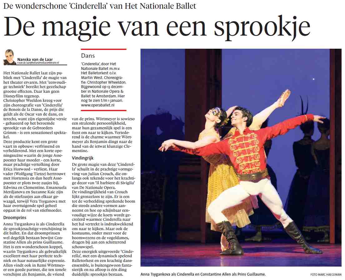 Excellent #Review of #Cinderella <a href="/DutchNatBallet/">Het Nationale Ballet</a> by Nanska van de Laar <a href="/nhdagblad/">Noordhollands Dagblad</a> "A sensational spectacle." pic by <a href="/Marc_Haegeman/">Marc Haegeman</a> #ballet #fairytale #ballerina #dontmiss