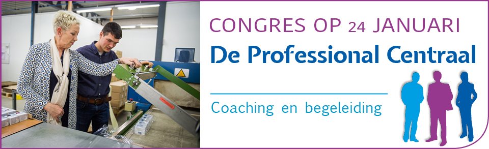 24 januari organiseren <a href="/SBCMsw/">SBCM</a> en <a href="/Cedris/">Cedris</a> het jaarlijkse congres De Professional Centraal. Thema dit jaar: coaching en begeleiding. Onder andere workshop van Movisie collega's <a href="/marjetvanhouten/">Marjet van Houten</a> en Sanneke Verweij over de beslissende professional. Aanmelden: bit.ly/2A4UJ31