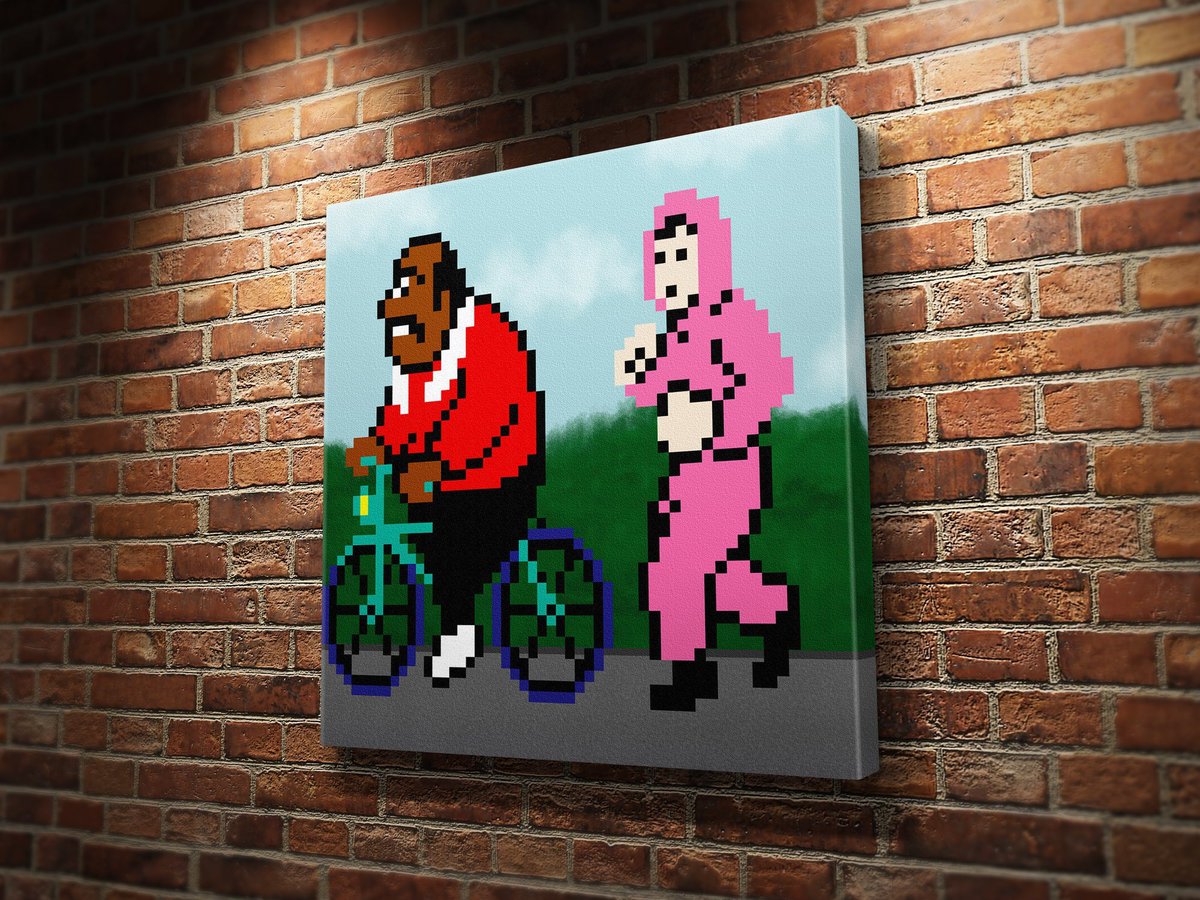 PalmersPixels's tweet image. On the eighth day of Christmas, my true love game to me: a TKO on Hippo that no one could forsee!  For today only, our Punch Out Canvas Prints are 15% off with free shipping! #retrogaming #gamersunite #pixelart