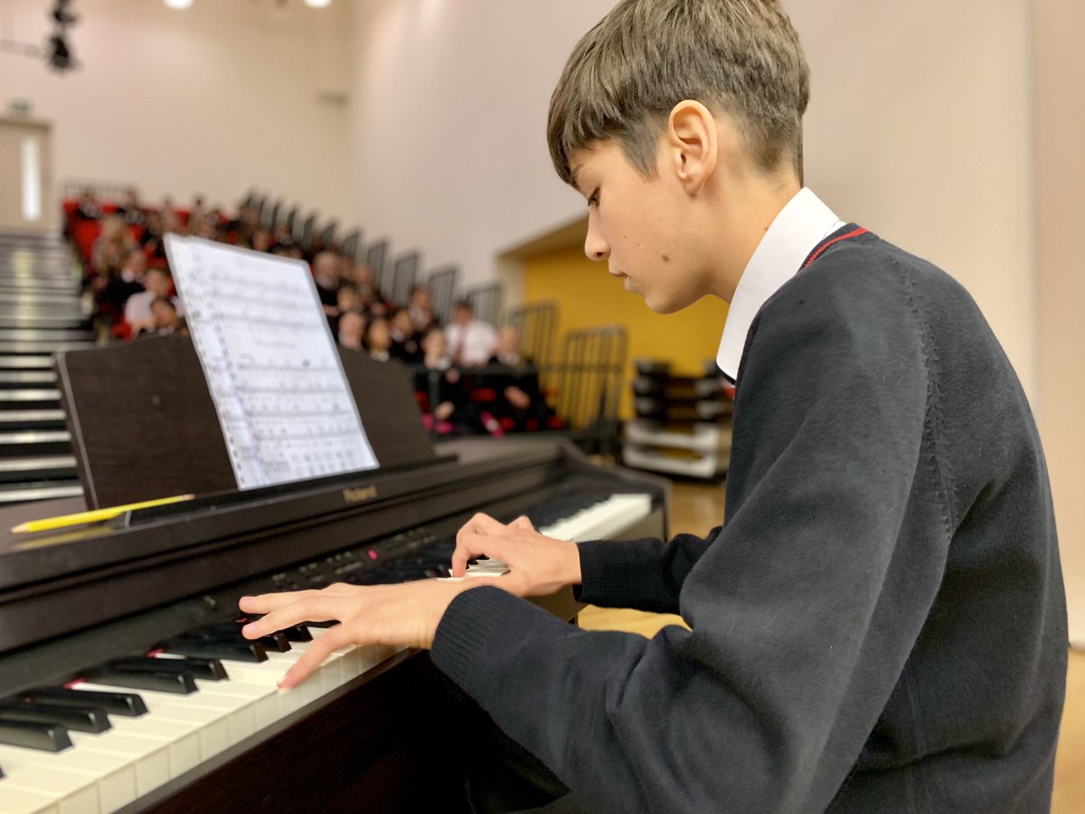 HopkinTeach's tweet photo. A very festive Christmas carol service @StCyresSchool Well done to our choir, wind band and soloists #StCyresChat @CyresBand https://t.co/AdXHWgULN4