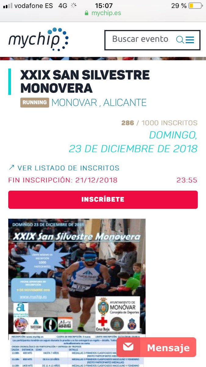 ElRecord's tweet photo. Ya hay 286 inscritos para la 29a San Silvestre Monovera. Va a ser una gran fiesta deportiva. Te puedes inscribir antes de las 23:55 de este viernes en: https://t.co/LuyPcbmsKU #atletismo #Monovar #deportes #sansilvestre #monovera https://t.co/icxcs2weS0