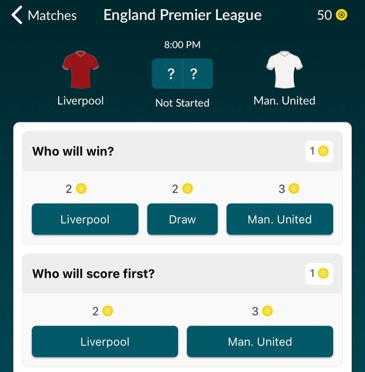 Goals Prediction App Goals Prediction App
