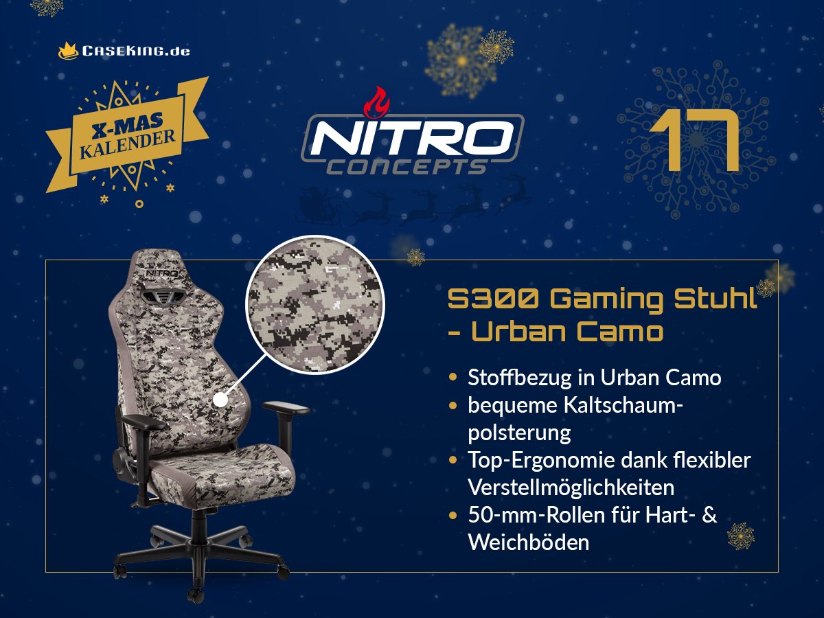 Nitro Concepts Today In The Caseking Advent Calendar The S300 Urban Camo Visit T Co Bz0641wqv7 To Take Part And Get The Chance To Win Our Awesome Camouflage Model