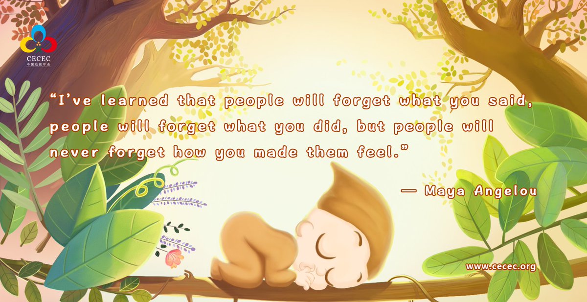 CECECExpo's tweet photo. People always remember how you make them feel. #ECEQuotes #MayaAngelou #5thcecec #earlychildhoodeducation #earlyyears #prek #k12 #preschool #teachers #principals #educators #kids #kidsandtoys #EY #ECE #Conference #STEM #China #educationaltoys #Educationalgames #educationalvideo https://t.co/iziobsRYRc