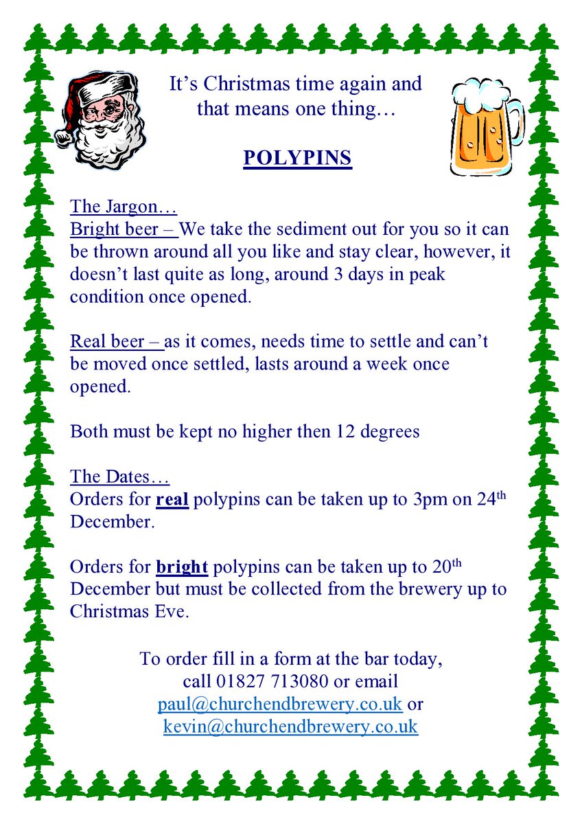 churchendbeer's tweet photo. It's Christmas! That can only mean polypins! 
Not long left to sort your orders out ladies and gents!
All info below 🍺🍺😀😀🎅🎅 #Christmas #beer #brewery #polypin #christmaspresents #christmasparty https://t.co/toUvJL7JKO
