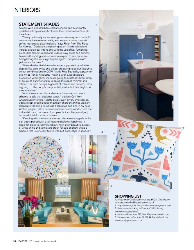 CardiffLifeMag's tweet photo. For all the latest trends for your home check out our latest issue! @myprojectone @PlaceForHomesUK @homebykirsty @chalkhouseint @NatuzziCardiff @Lisavalhome @EmilyMarlin1 @SianElinDesign @tpfurniture @TheTapEndDesign @EMALightingUK https://t.co/8uoYrKUUNN https://t.co/9uH1CYu8YY
