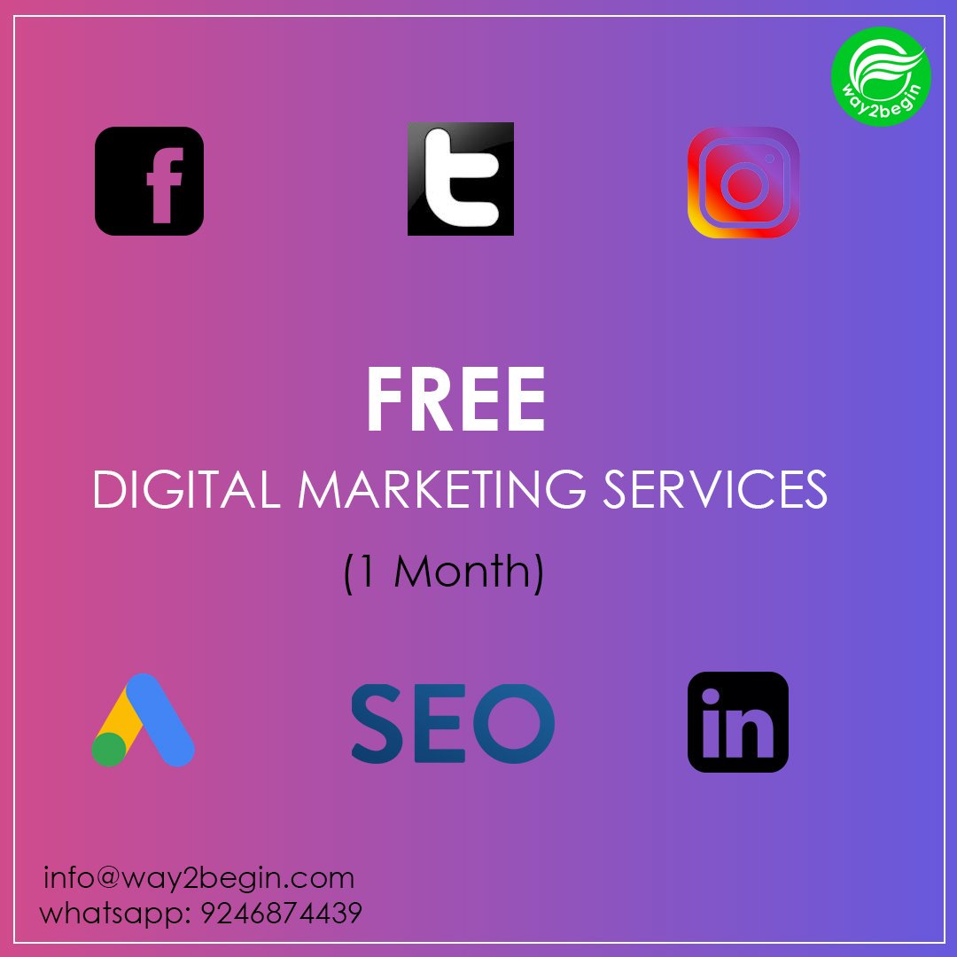 Adan_Media_'s tweet photo. RT @vihatv: Great Offer by #Way2begin, ONE MONTH FREE #DIGITALMARKETING SERVICES. #SEO, #SocialMediaManagement, #GoogleAds, #EventMarketing, Online Reputation Management, #LeadGeneration, #EmailMarketing, #MoviePromotions, #CelebrityManagement, #Ecommerc… https://t.co/Xk8JDKyOaz