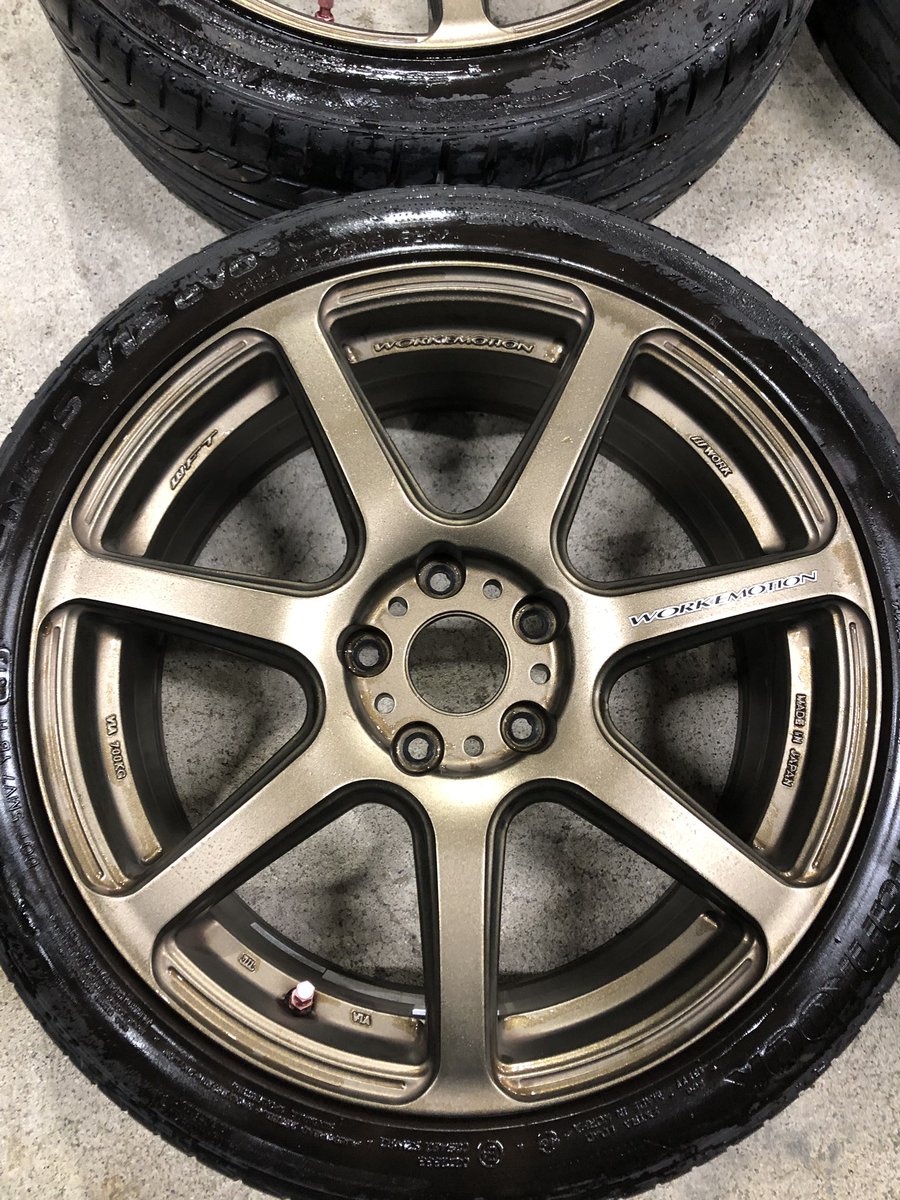 tanayan_s2k's tweet photo. #forsel
#ホイール売ります
#WORK
#T7R
18インチ 7.5J +38 +47 5H114.3
ガリ傷無し
タイヤ溝無し
直渡し6.5万
着払発送7万 https://t.co/gxRBXlSQY7