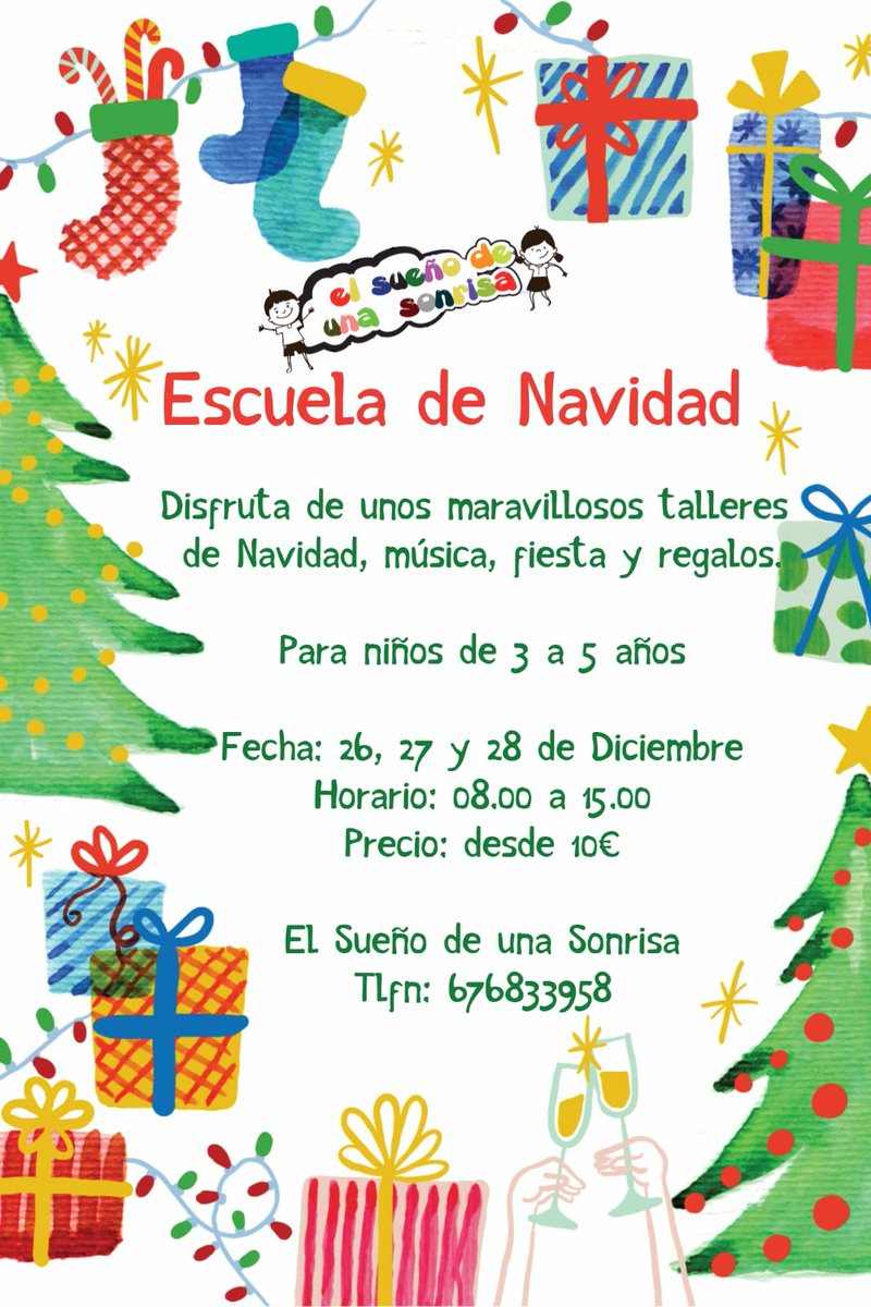 MiniGranada's tweet photo. Ya tenemos muy cerquita la #Navidad, por lo que os dejamos una preciosa #escueladenavidad en @deunasonrisa, para que los peques de 3 a 5 años disfruten mientras tenemos que trabajar. https://t.co/tmtkRGD4h0 #campamento #vacaciones https://t.co/fT7kU7Hqo0