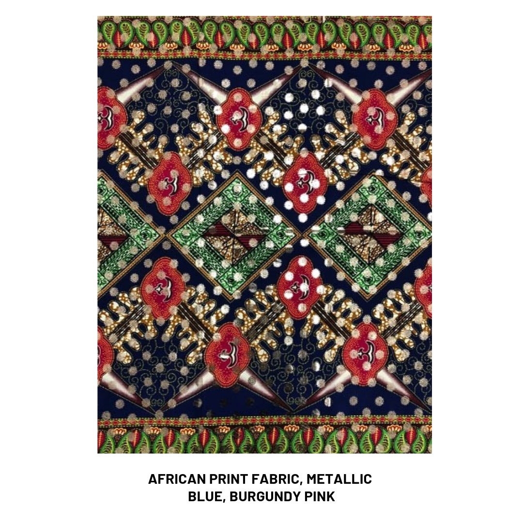 Fabrics USA Inc. on Twitter "African Print Fabric Metallic Blue